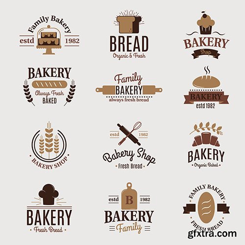 Bakery Logo and Badge Fashion Modern Style