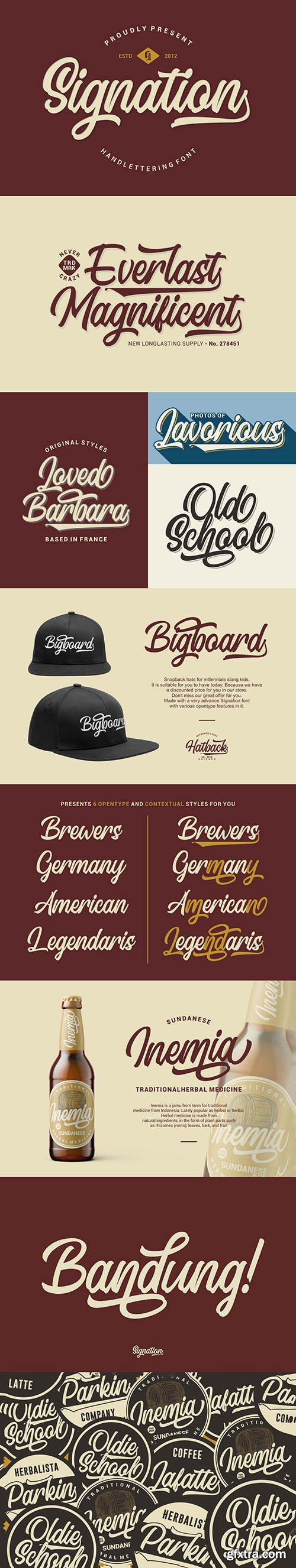 Signation Handlettering Font Signation Handlettering Font