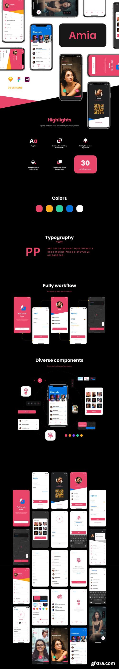 Amia - Messaging App UI Kit Amia - Messaging App UI Kit