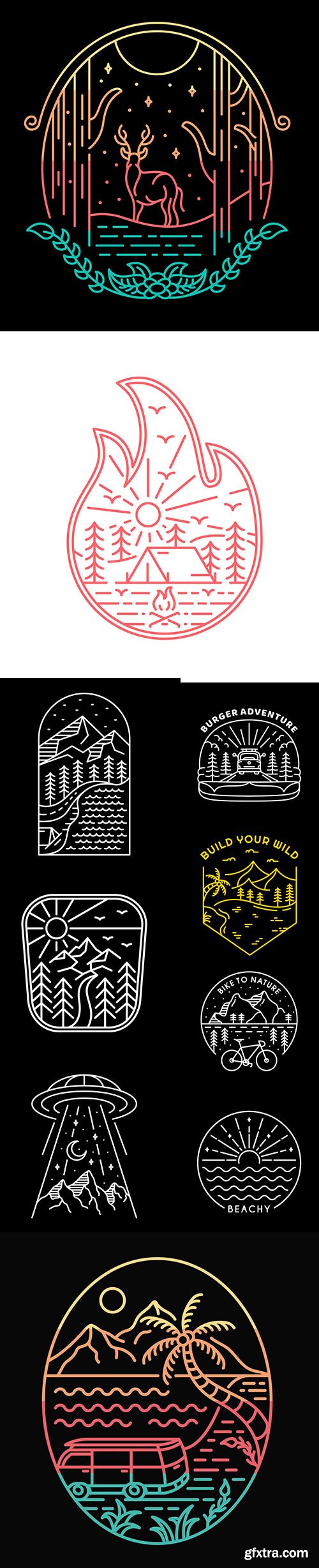 Adventurer Illustration Vector Set Adventurer Illustration Vector Set