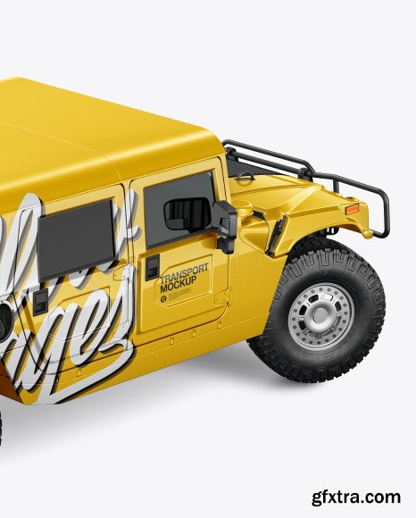 Off-Road SUV Mockup - Back Half Side 55296