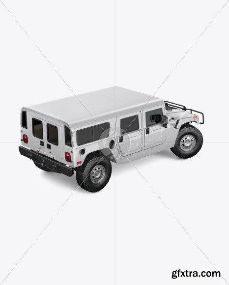 Off-Road SUV Mockup - Back Half Side 55296