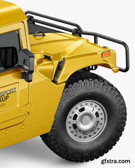 Off-Road SUV Mockup - Back Half Side 55296