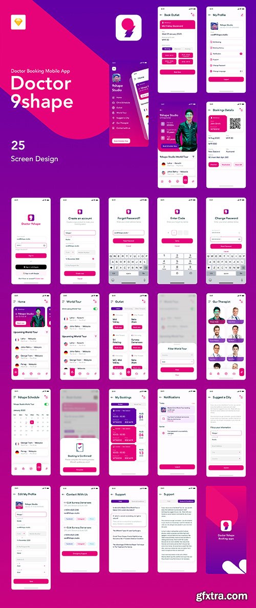 Doctor 9shape Booking Apps IOS Ui Kit Doctor 9shape Booking Apps IOS Ui Kit