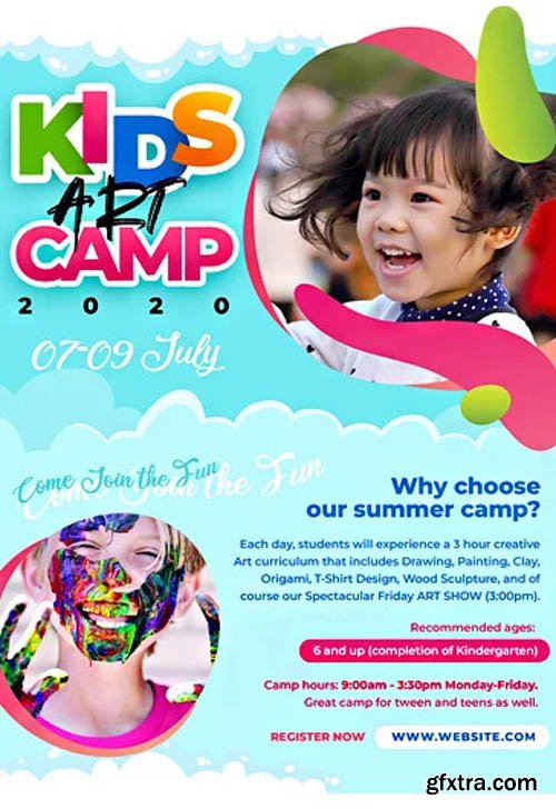Kids Art Camp V0103 2020 Premium PSD Flyer Template