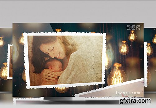 Warm family retro old photos