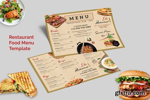 Restaurant Food Menu (Horizontal)