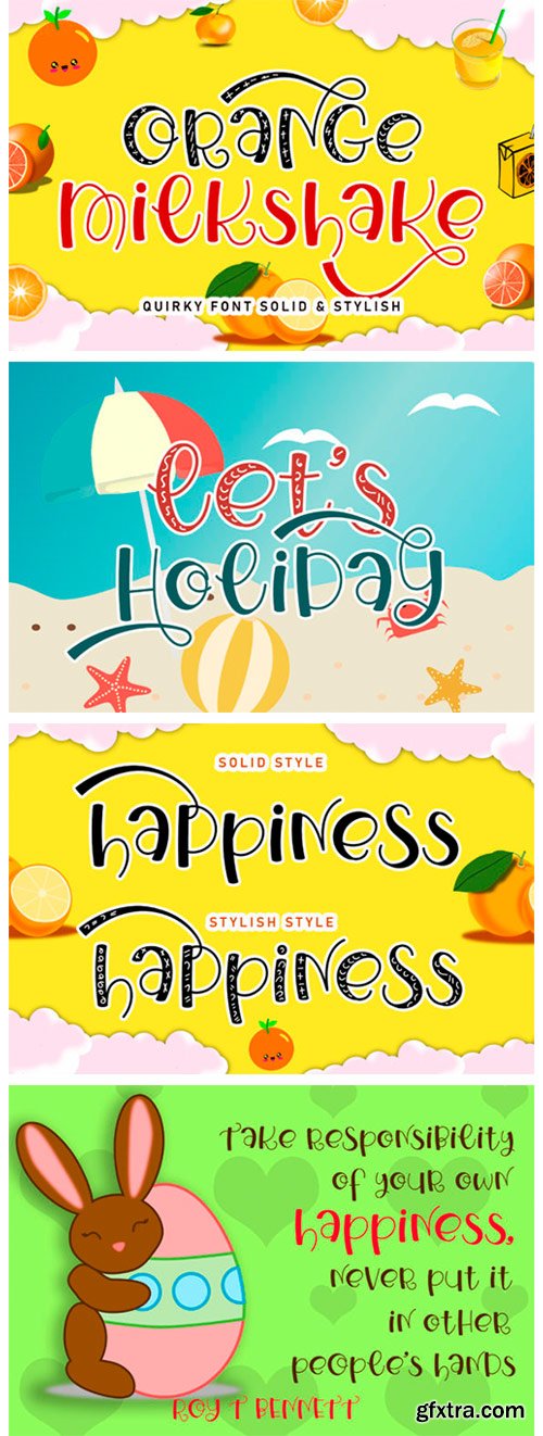 Orange Milkshake Font Orange Milkshake Font