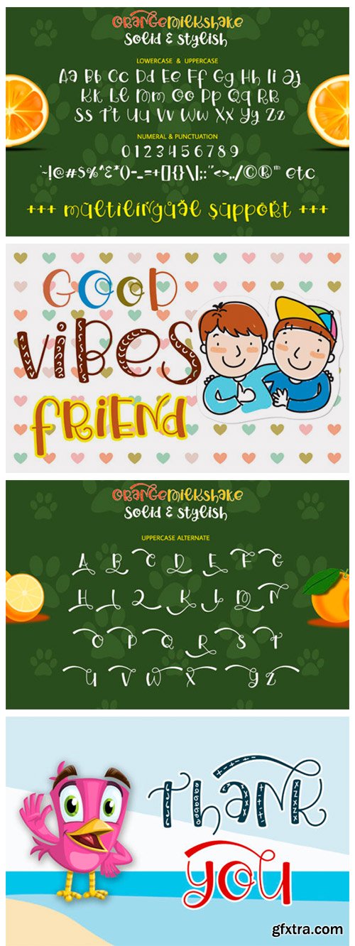 Orange Milkshake Font Orange Milkshake Font