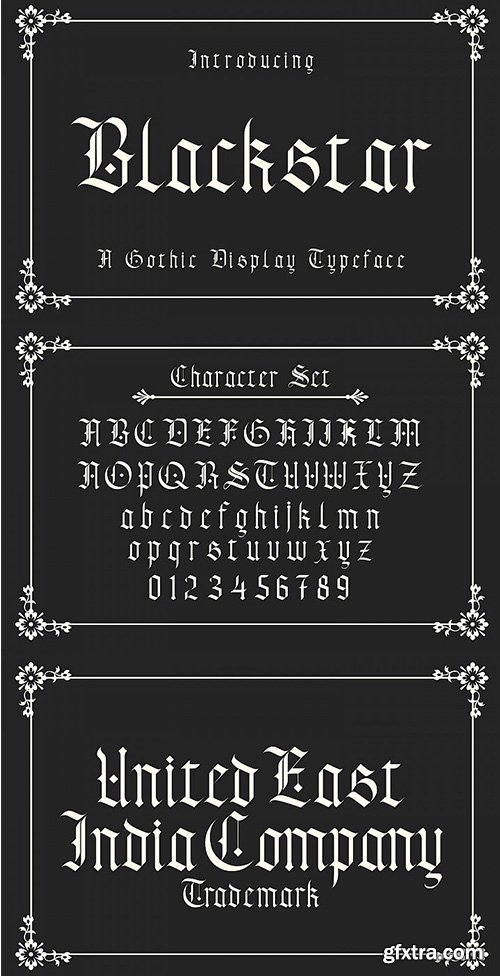 BlackStar Gothic Display Typeface Font BlackStar Gothic Display Typeface Font