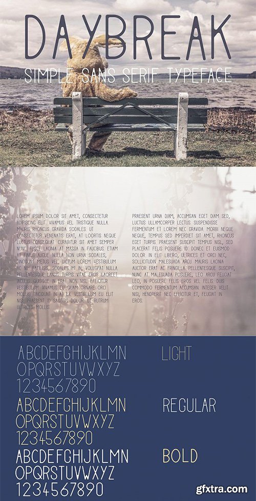 Daybreak Sans Serif Typeface Font Daybreak Sans Serif Typeface Font