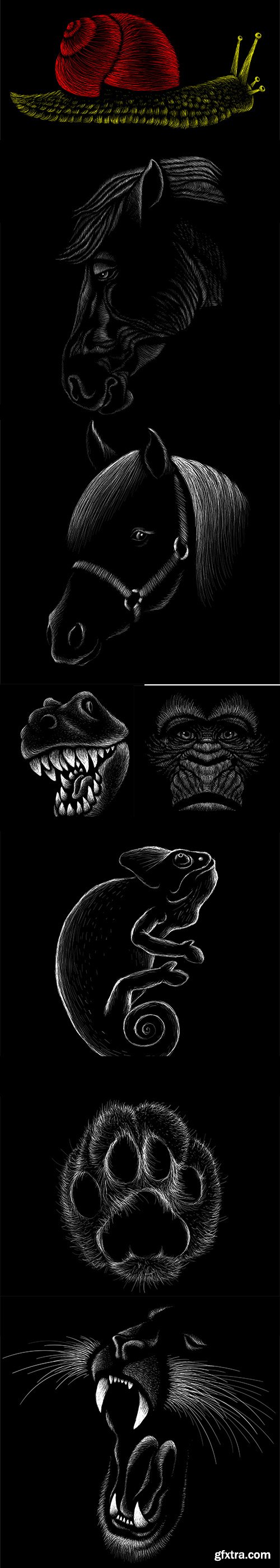 Hand-Draw Vector Illustration Set Hand-Draw Vector Illustration Set