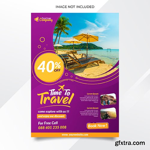 Modern Travel Flyer Design Premium Template Modern Travel Flyer Design Premium Template