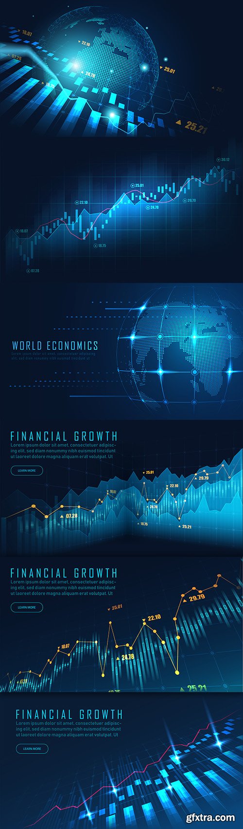 Financial market and trading schedule concept banner
