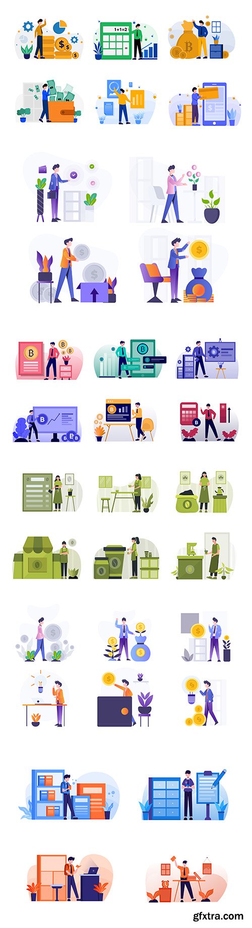 People business investment flat design illustration
