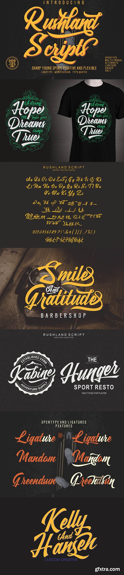 Rushland Script Sporty Font Rushland Script Sporty Font