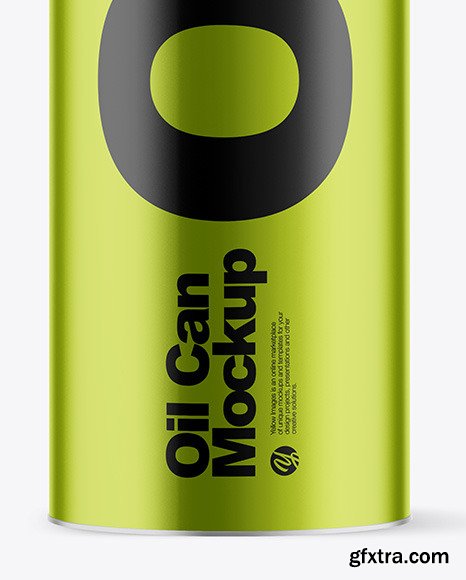 Metallic Oil Tin Can Mockup 56442