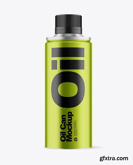 Metallic Oil Tin Can Mockup 56442