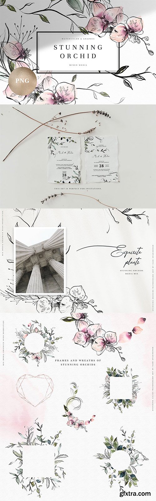 Watercolor Stunning Orchids