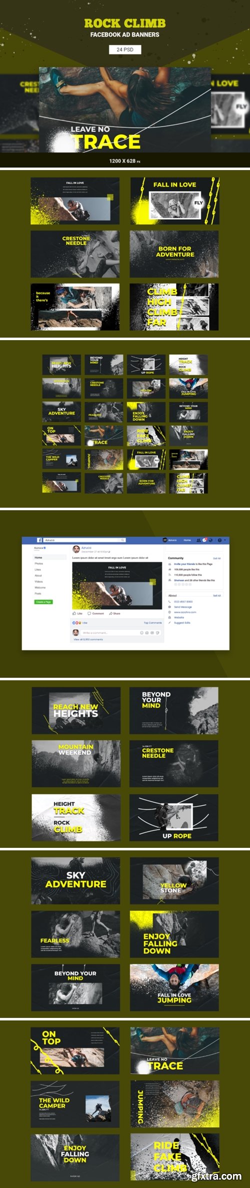 Rock Climb Facebook Ad Banners 3382592