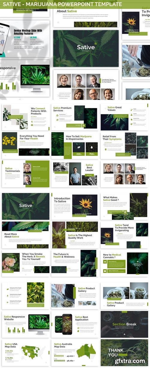 Sative - Marijuana Powerpoint Template