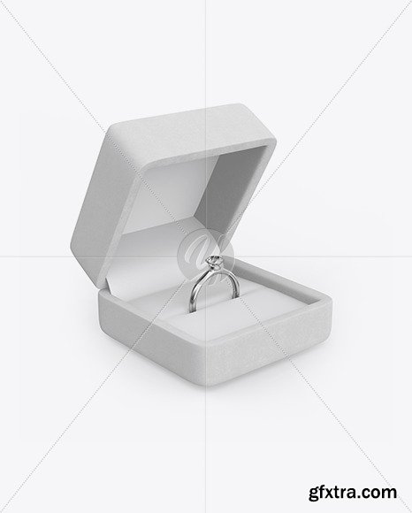 Velvet Jewelry Box Mockup 56445