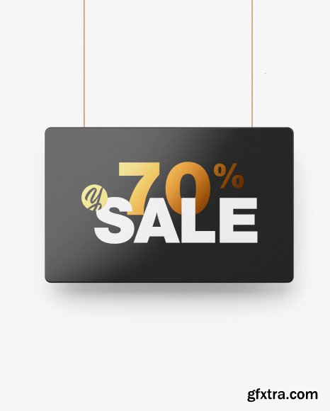 Matte Discount Sign Mockup 56515