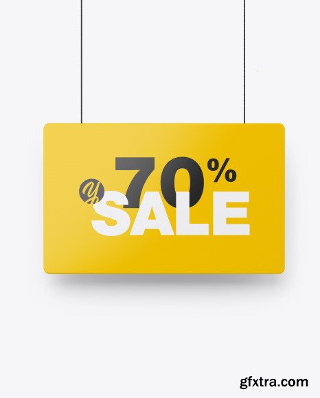 Matte Discount Sign Mockup 56515