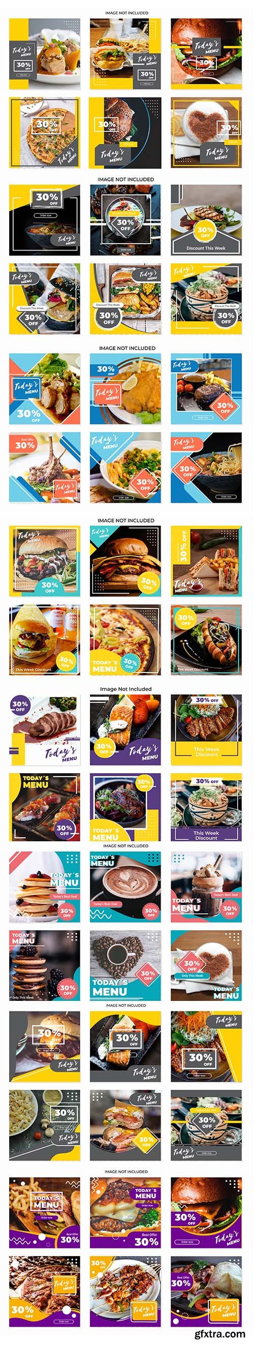 Social Media Post Templates Set