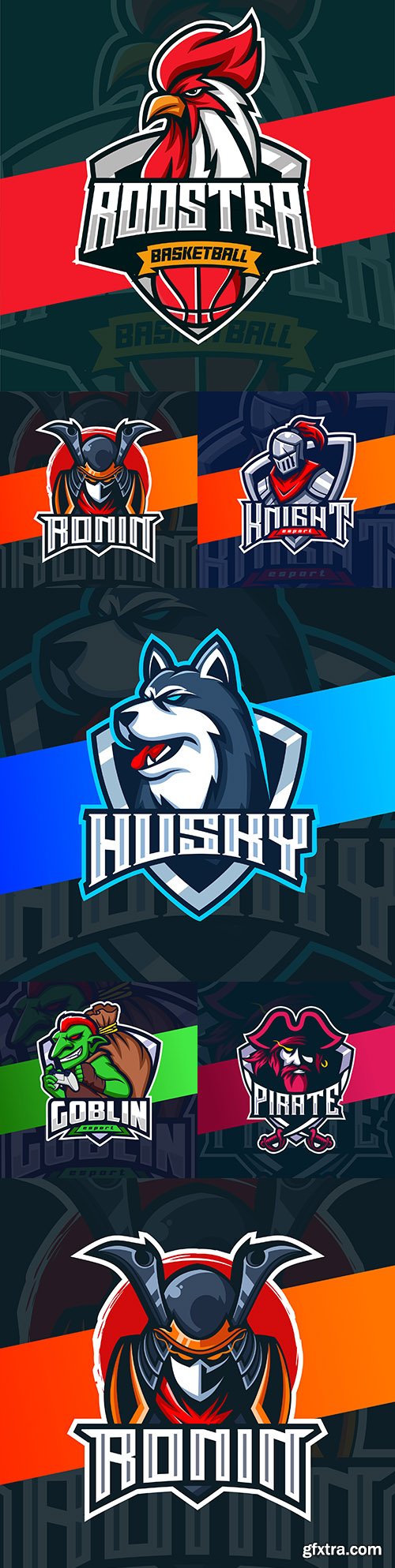 Emblem gaming mascot design esport illustration 13
