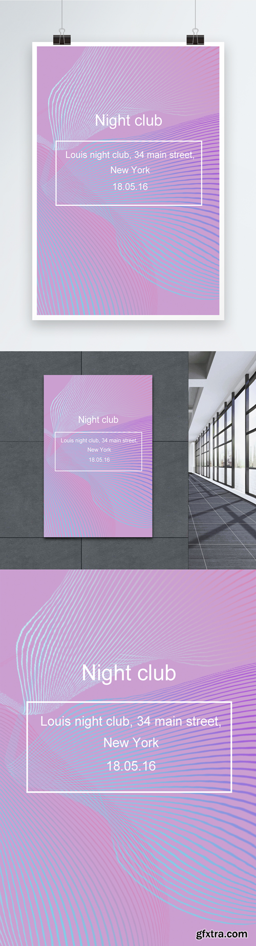 simple night club poster design