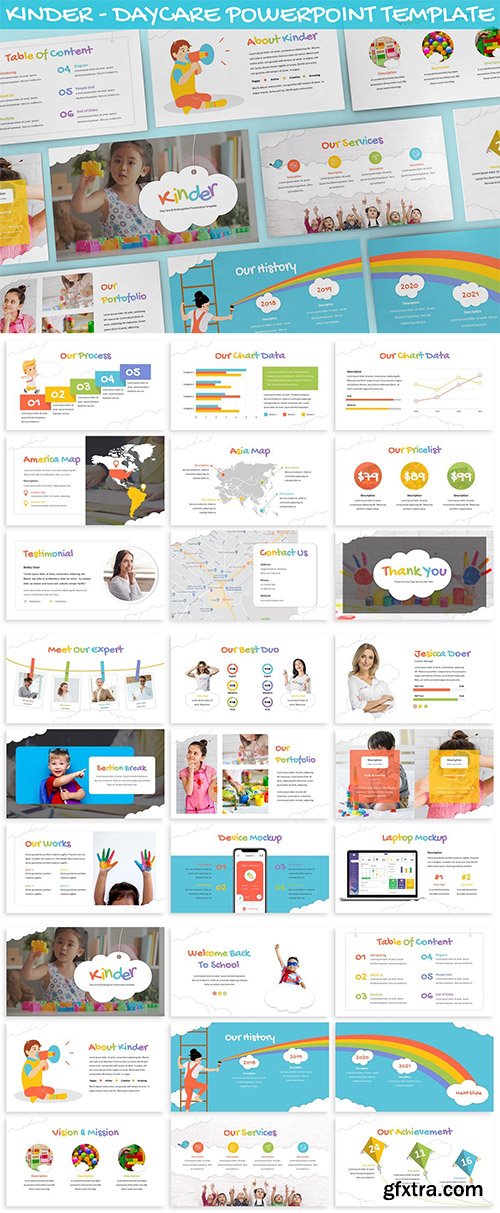 Kinder - Daycare Powerpoint Template