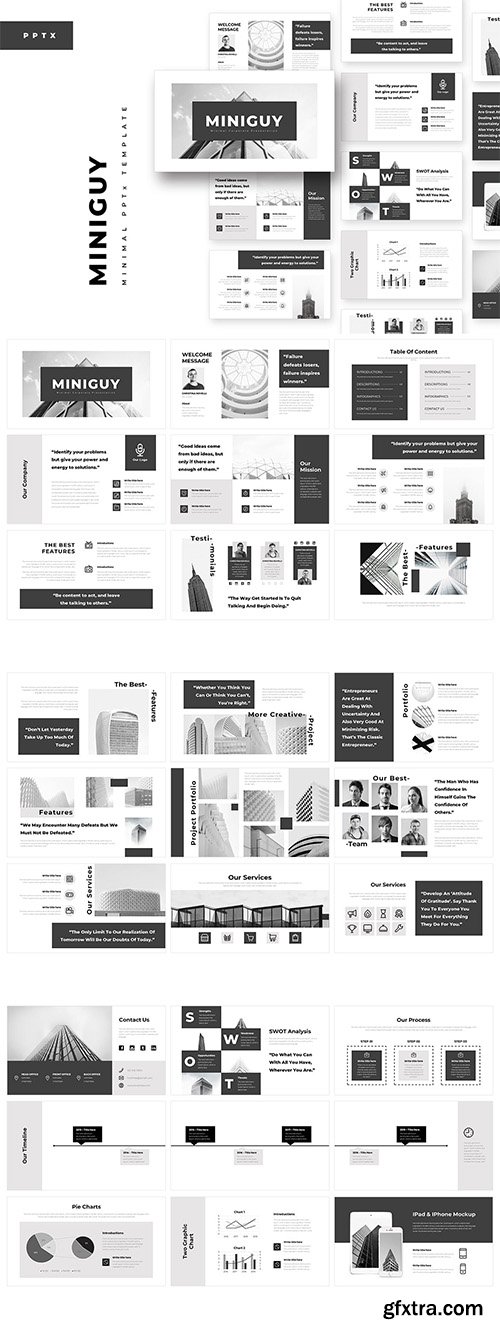 MiniGuy Minimal PowerPoint, Keynote and Google Slides Presentation