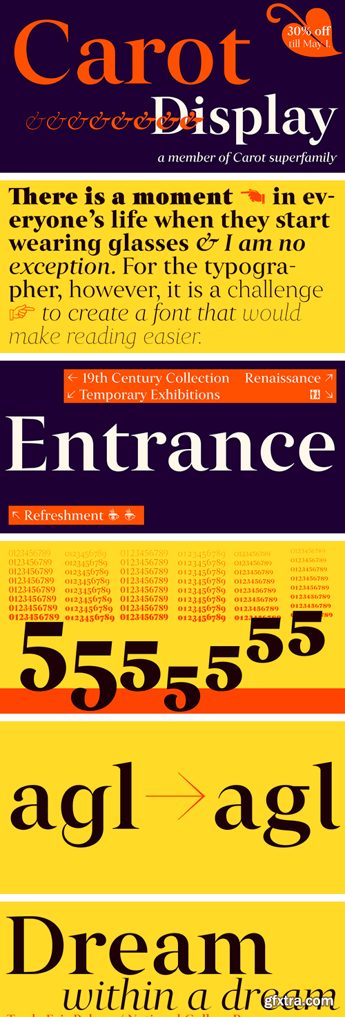 Carot Display Font Family Carot Display Font Family