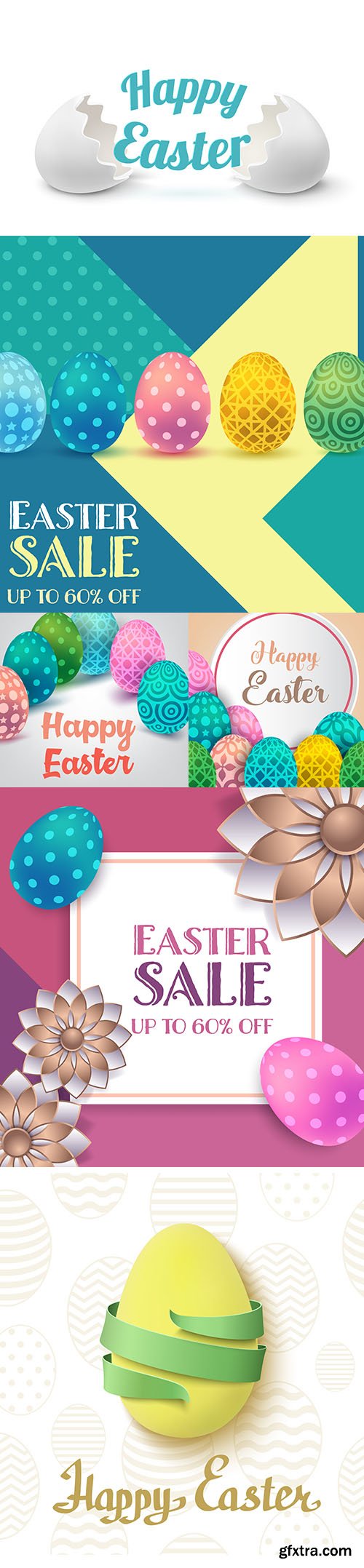 Happy Easter Background Template and Sale Offer Illustration Happy Easter Background Template and Sale Offer Illustration