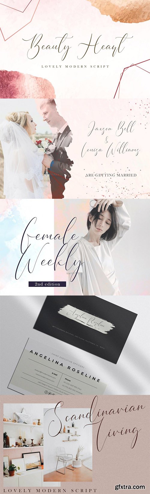 Beauty Heart Script Font Beauty Heart Script Font