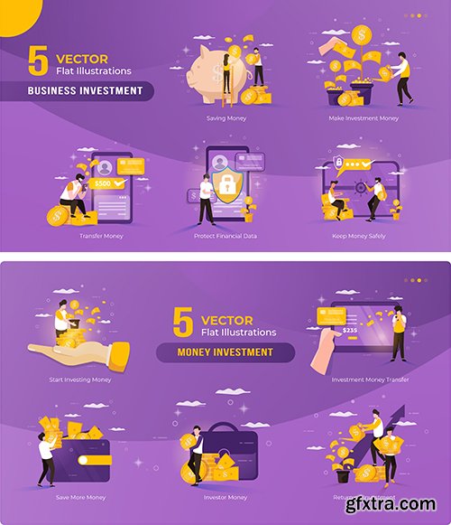 Business Investment Illustration Collection Business Investment Illustration Collection