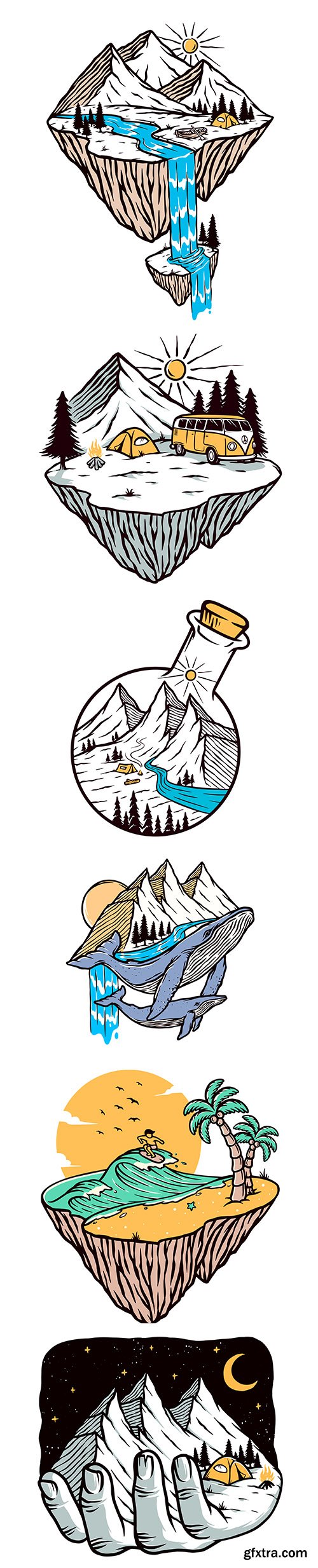 Adventure Camping Illustration Adventure Camping Illustration