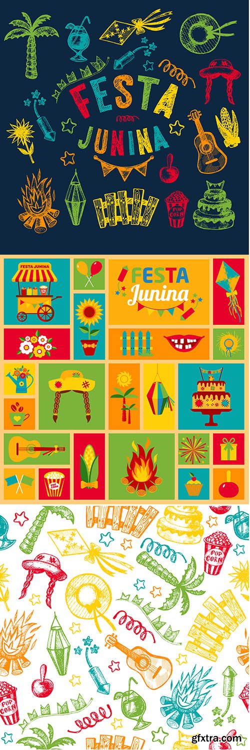 Hand-Drawn Elements Festa Junina