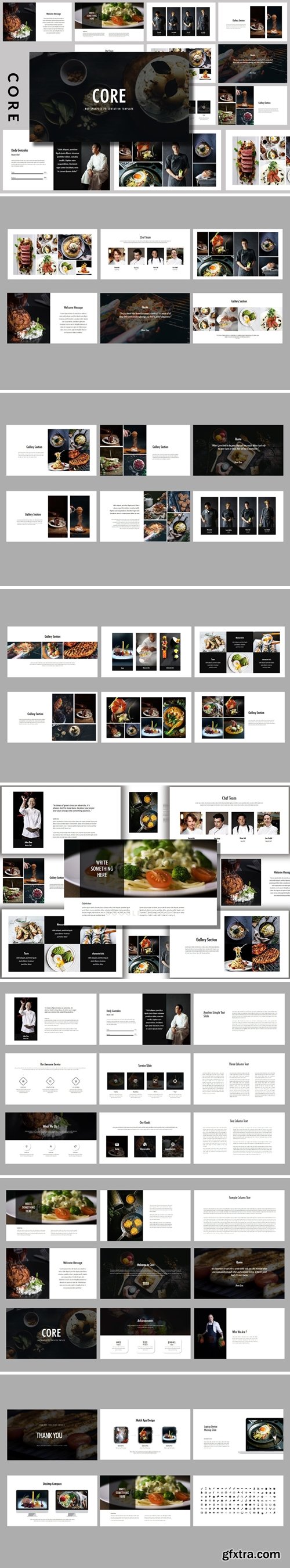 Core - Food Powerpoint, Keynote and Google Slides Templates
