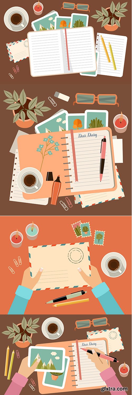 Workplace with Personal Diary and Personal Planning Organization