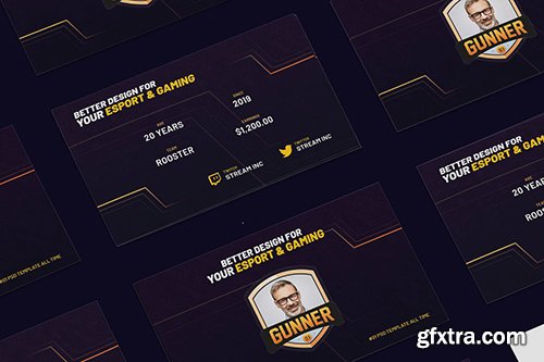 eSports & Gaming Business Card PSD Template eSports & Gaming Business Card PSD Template