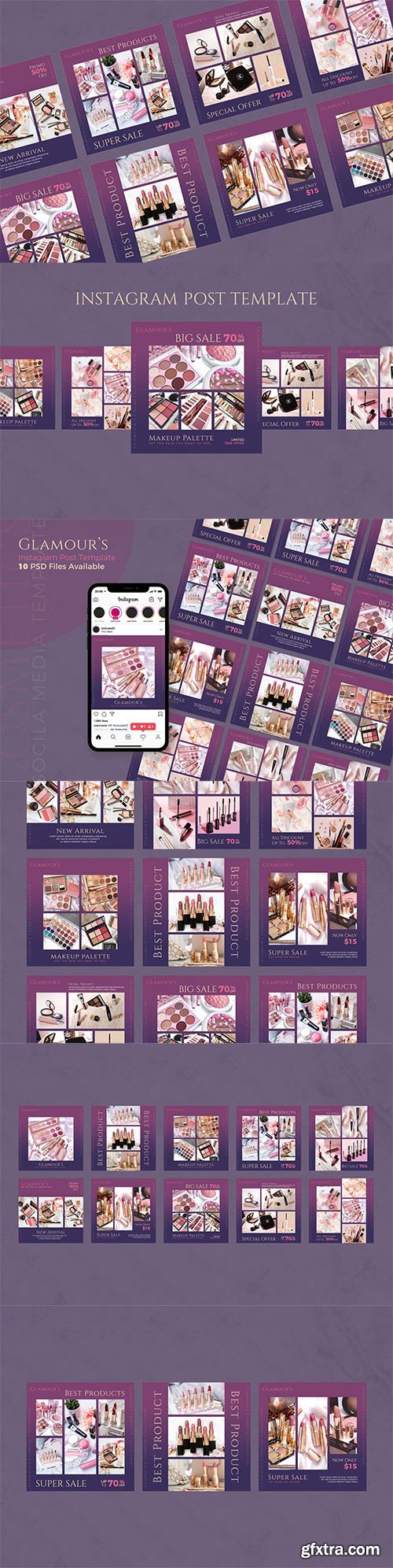 Glamour's - Cosmetic Instagram Post Template