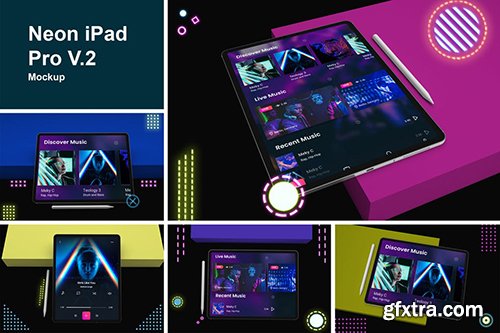 Neon iPad Pro V.2 Mockup