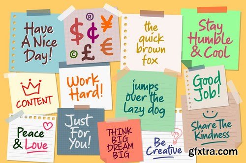 CM - Sticky Notes - Marker Font 4678179 CM - Sticky Notes - Marker Font 4678179