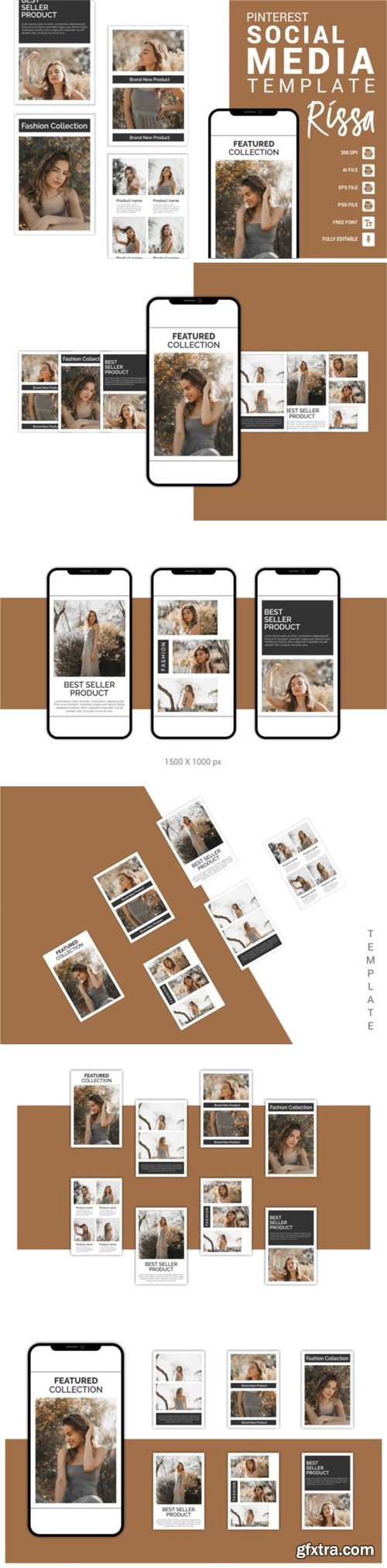 Rissa - Fashion Pinterest Templates 3656097