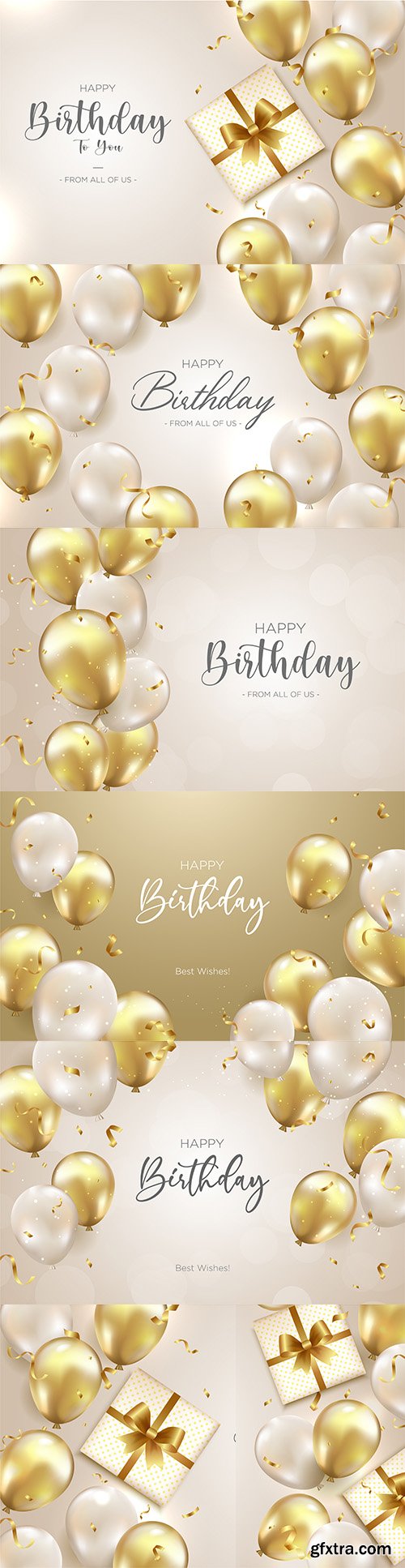 Happy birthday holiday invitation realistic balloons 9

