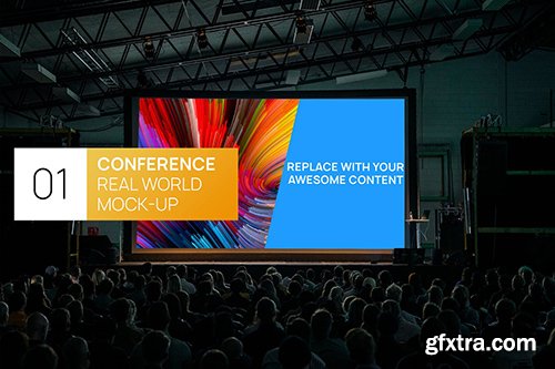 Conference Hall Dark Projector Real World Mock-up Conference Hall Dark Projector Real World Mock-up