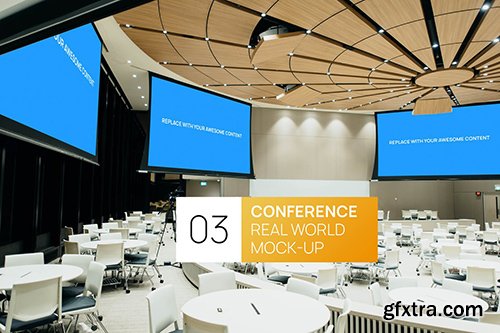 Conference Hall Projector Real World Mock-up