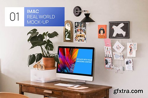 iMac 27 Bright Interior Real World Mock-up iMac 27 Bright Interior Real World Mock-up